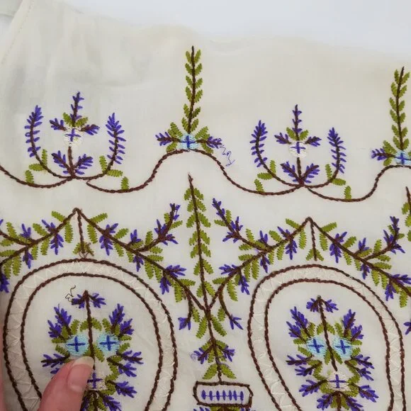 Free People Embroidered Women's draped  blouse - Contemporary w/Old World Charm - Picture 10 of 12